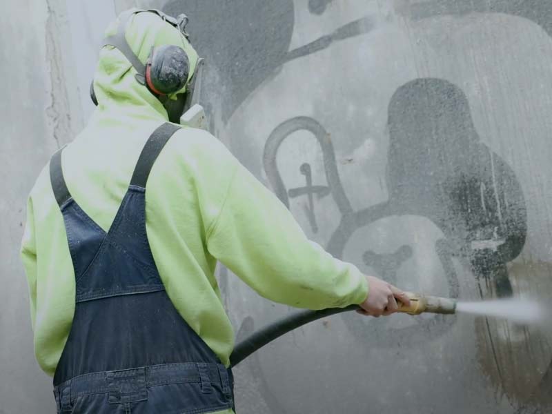 Je bekijkt nu Graffiti verwijderen en coaten fietstunnel Naarden