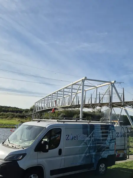 Brug reinigen met rope access Lelystad